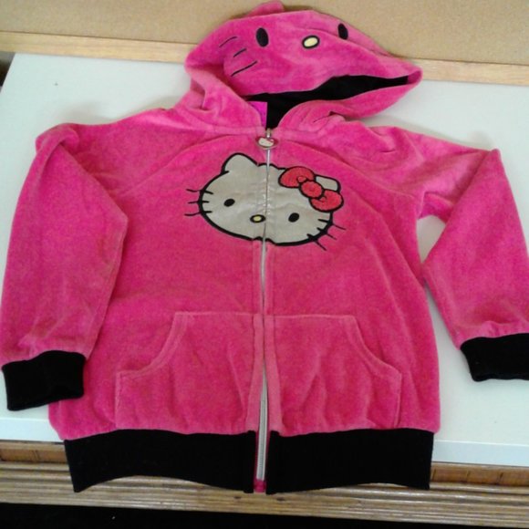 COPY - Hello Kitty  Girls  Pink  Zip Up  Hoodie  Size 6 - Picture 4 of 8